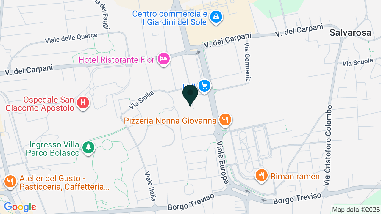 Mappa: Via Regno Unito 8, 31033 Castelfranco Veneto (TV)